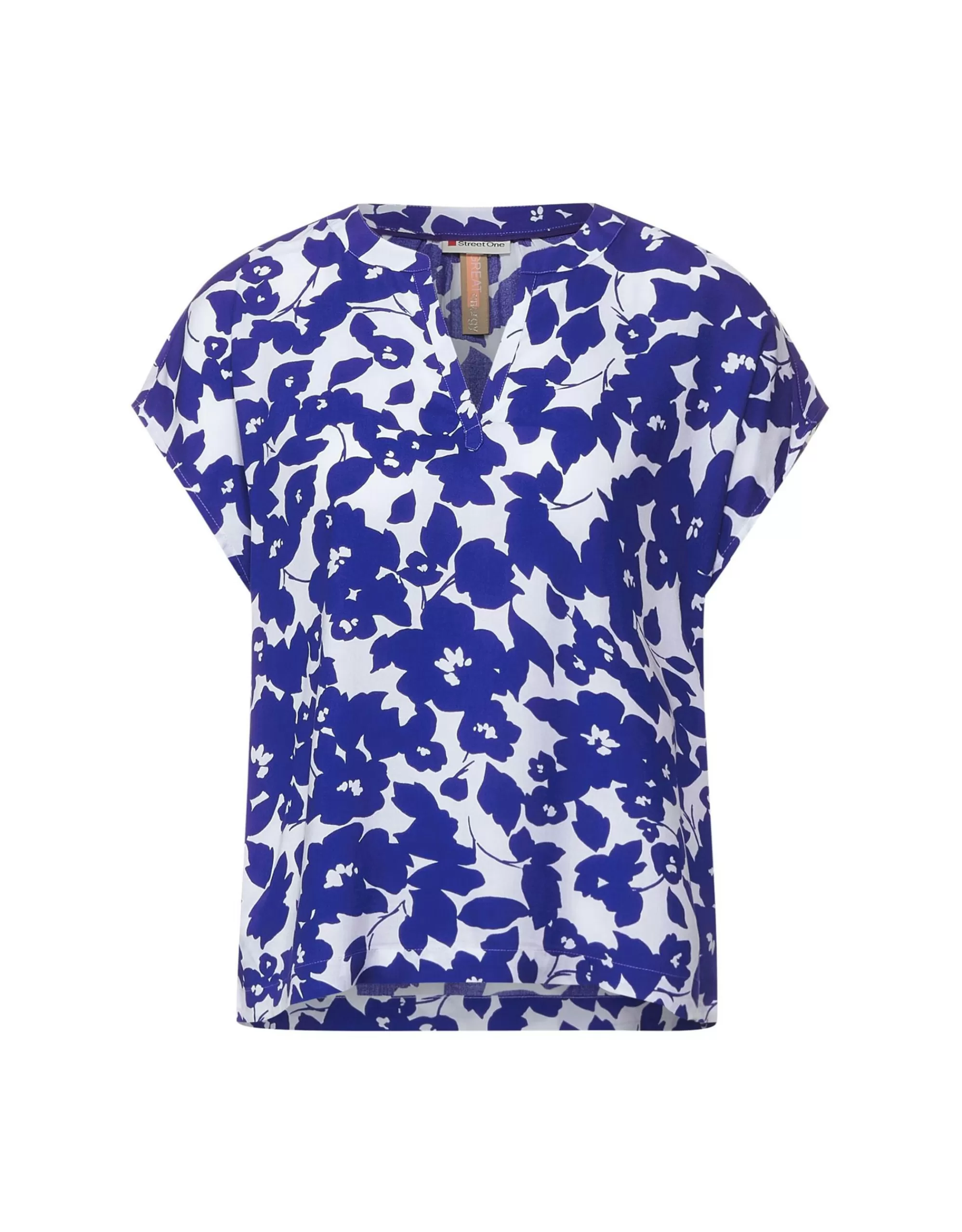 Street One Shirtbluse Mit Print Blau/Weiß Best Sale