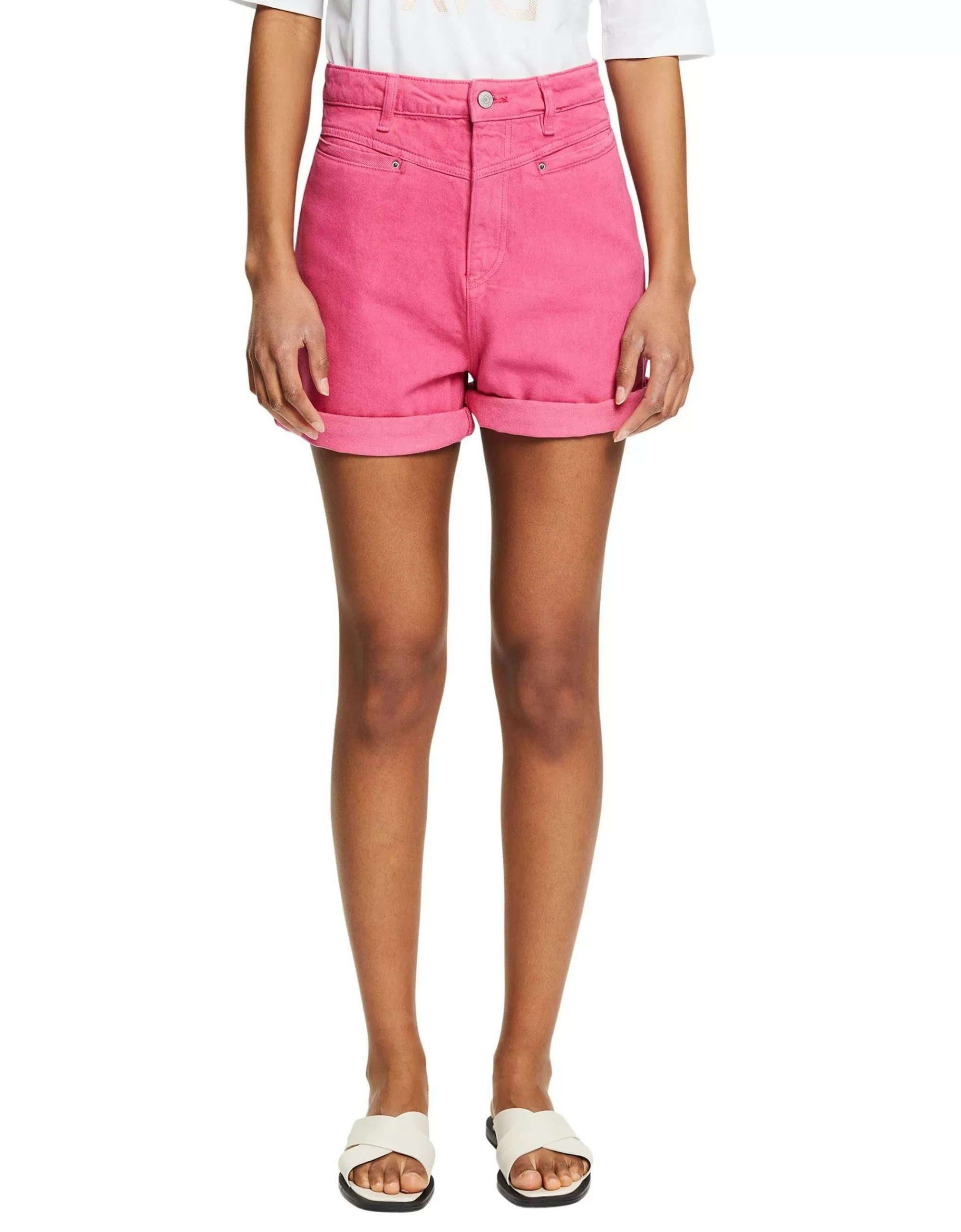 Esprit Shorts Mit Destroyed-Effekten Pink Fashion