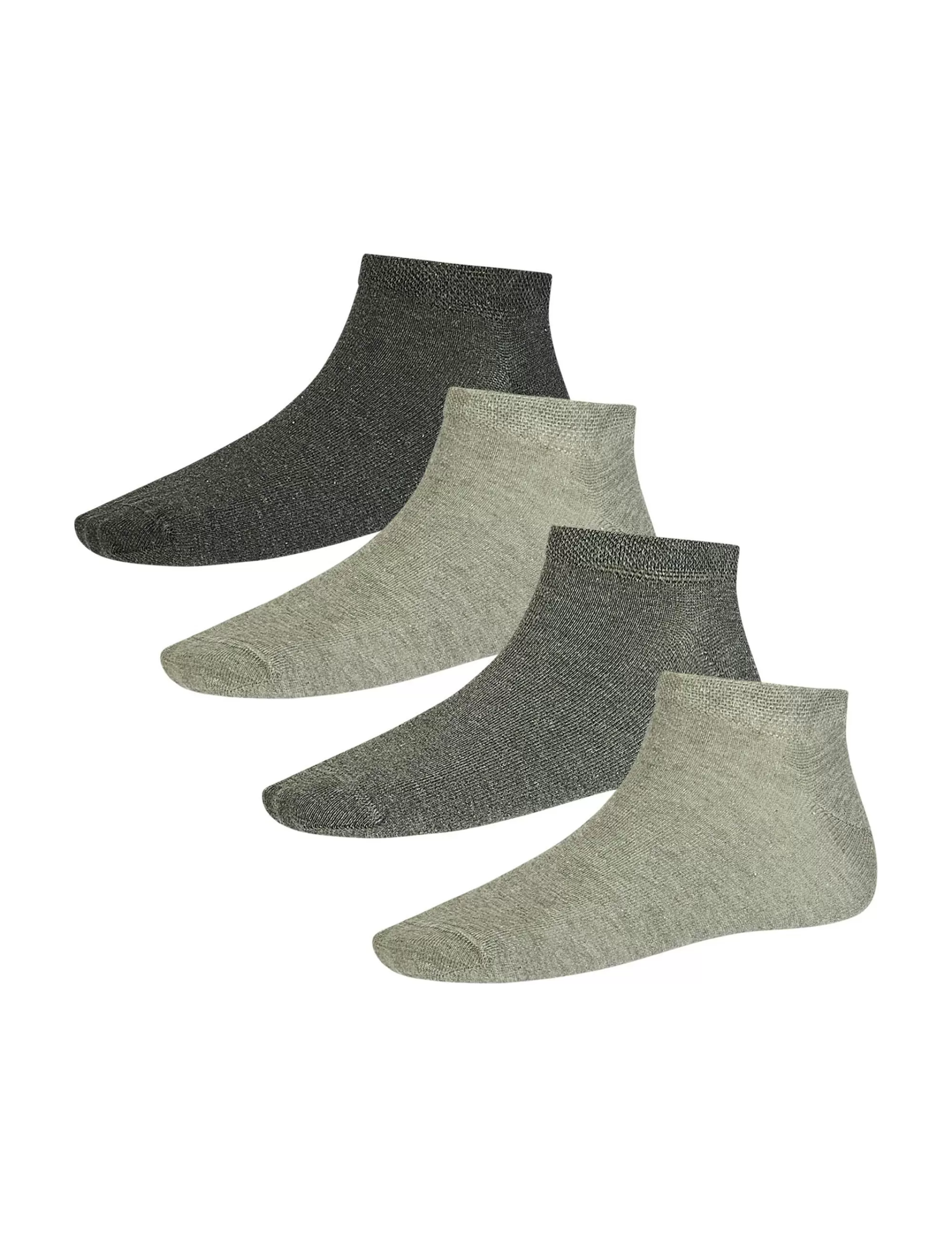 Adler Collection Sneakersocken 4Er Pack Grau Best Sale