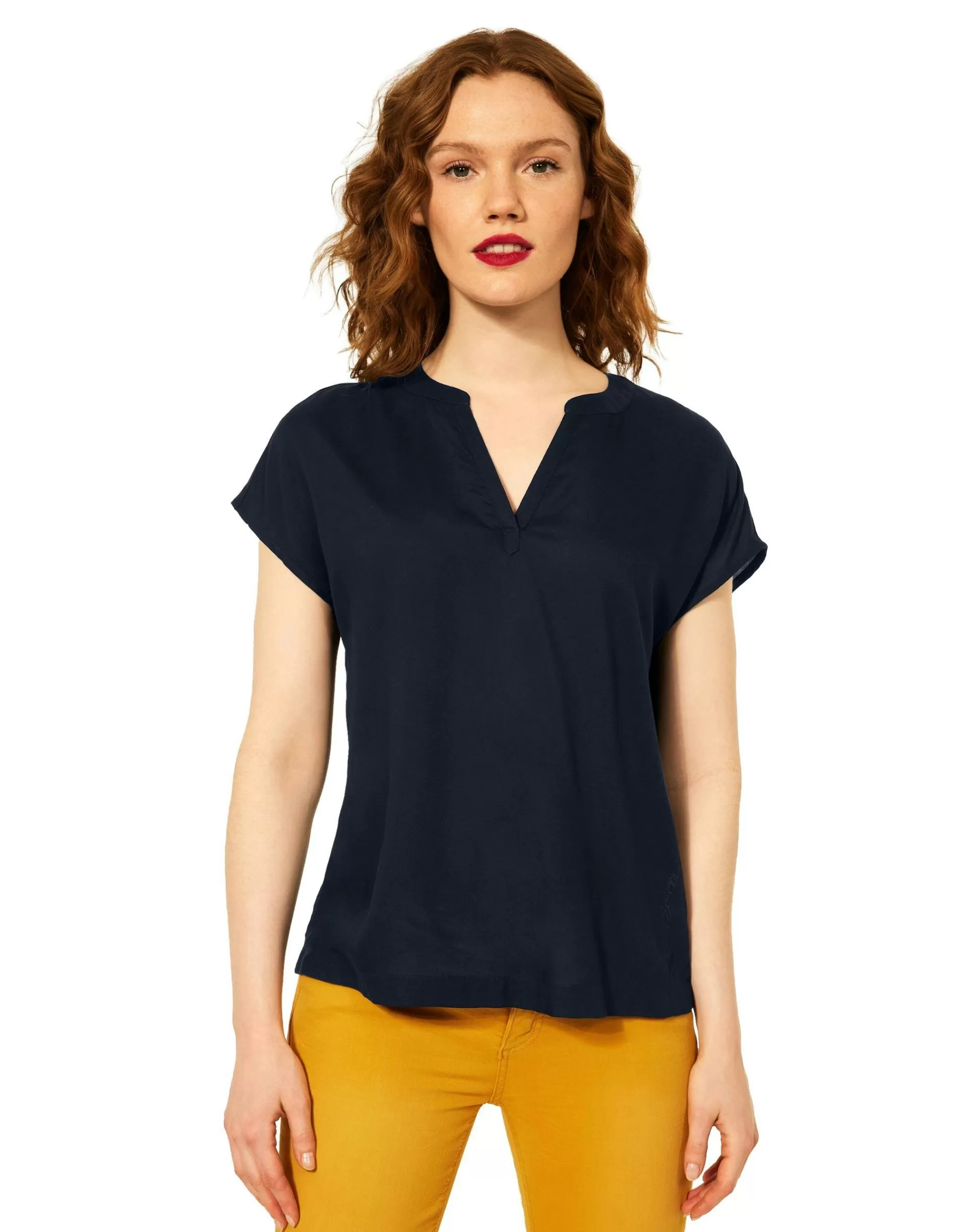 Street One Softe Shirtbluse Dunkelblau Sale