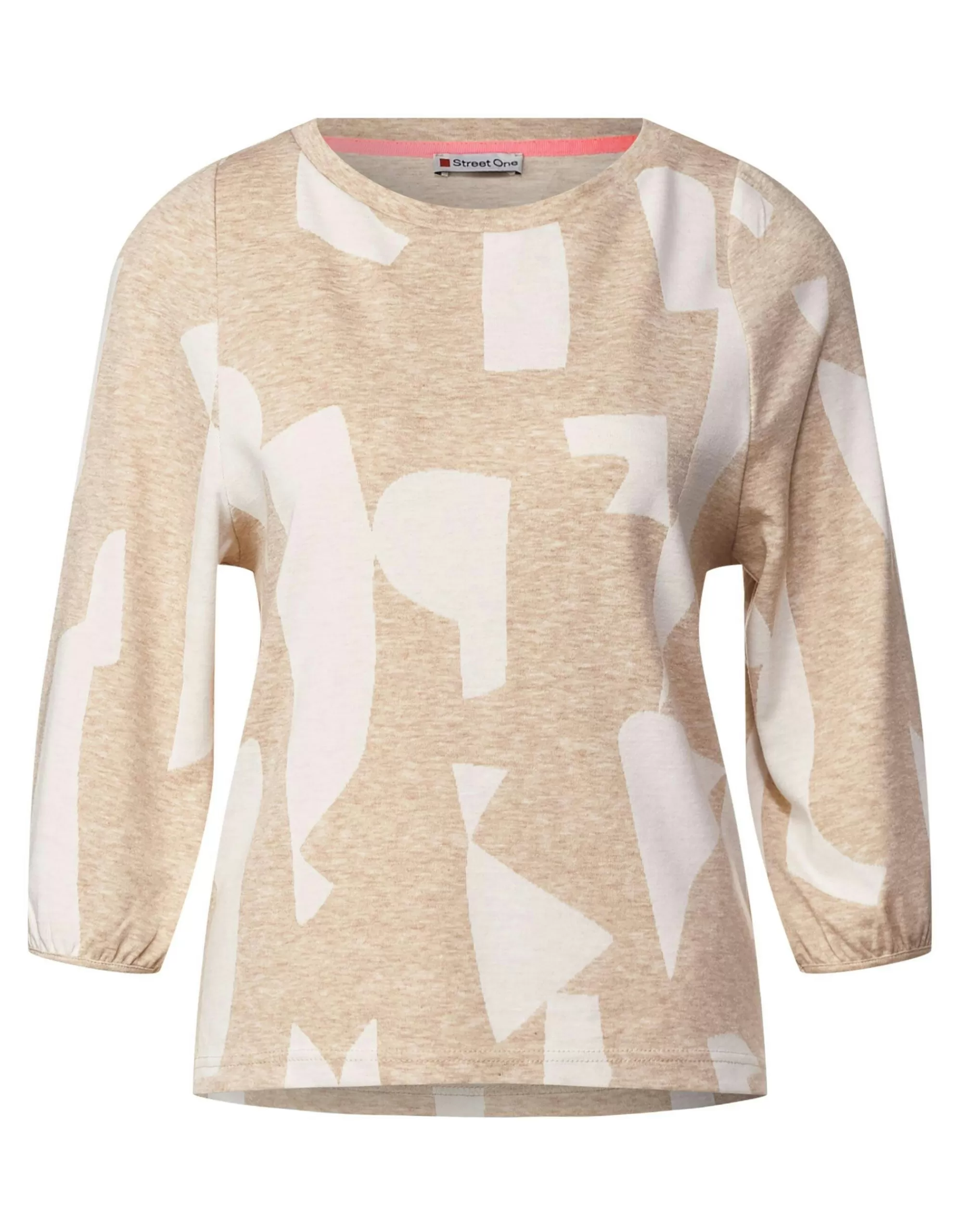 Street One Softes Shirt Mit Muster Beige Best Sale