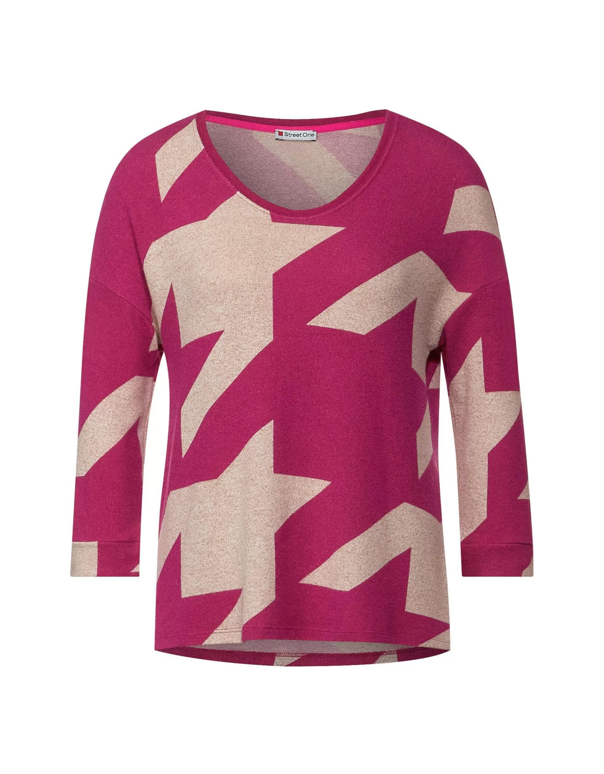 Street One Softes Shirt Mit Muster Pink Best Sale