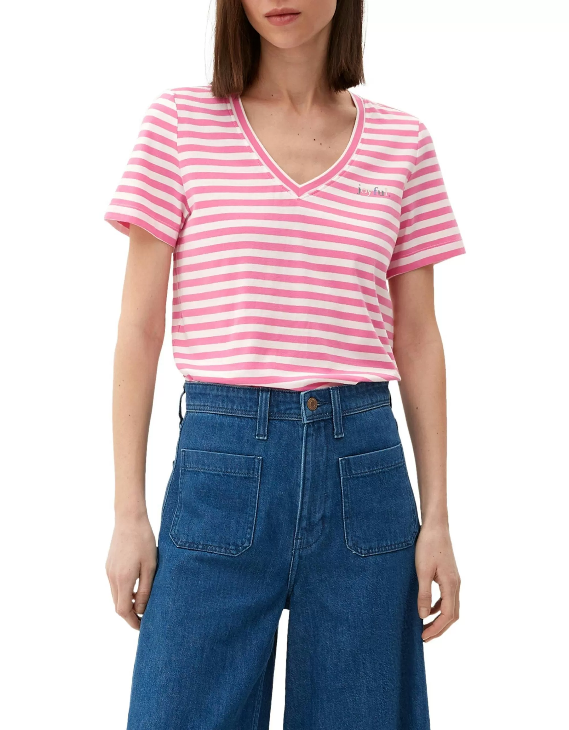 s.Oliver Streifenshirt Pink Outlet