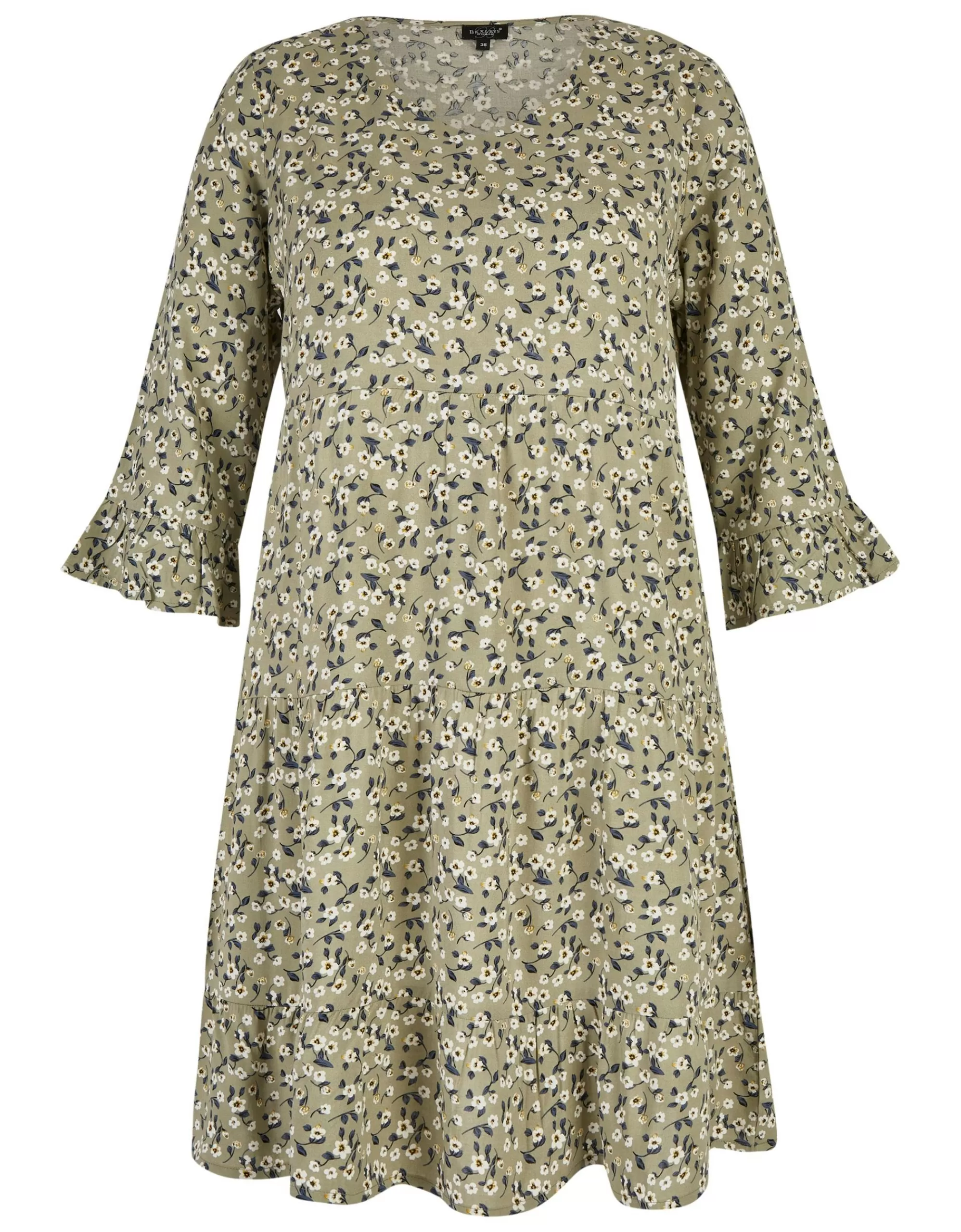 Bexleys woman Stufenkleid Im Blumen Design Khaki Best Sale