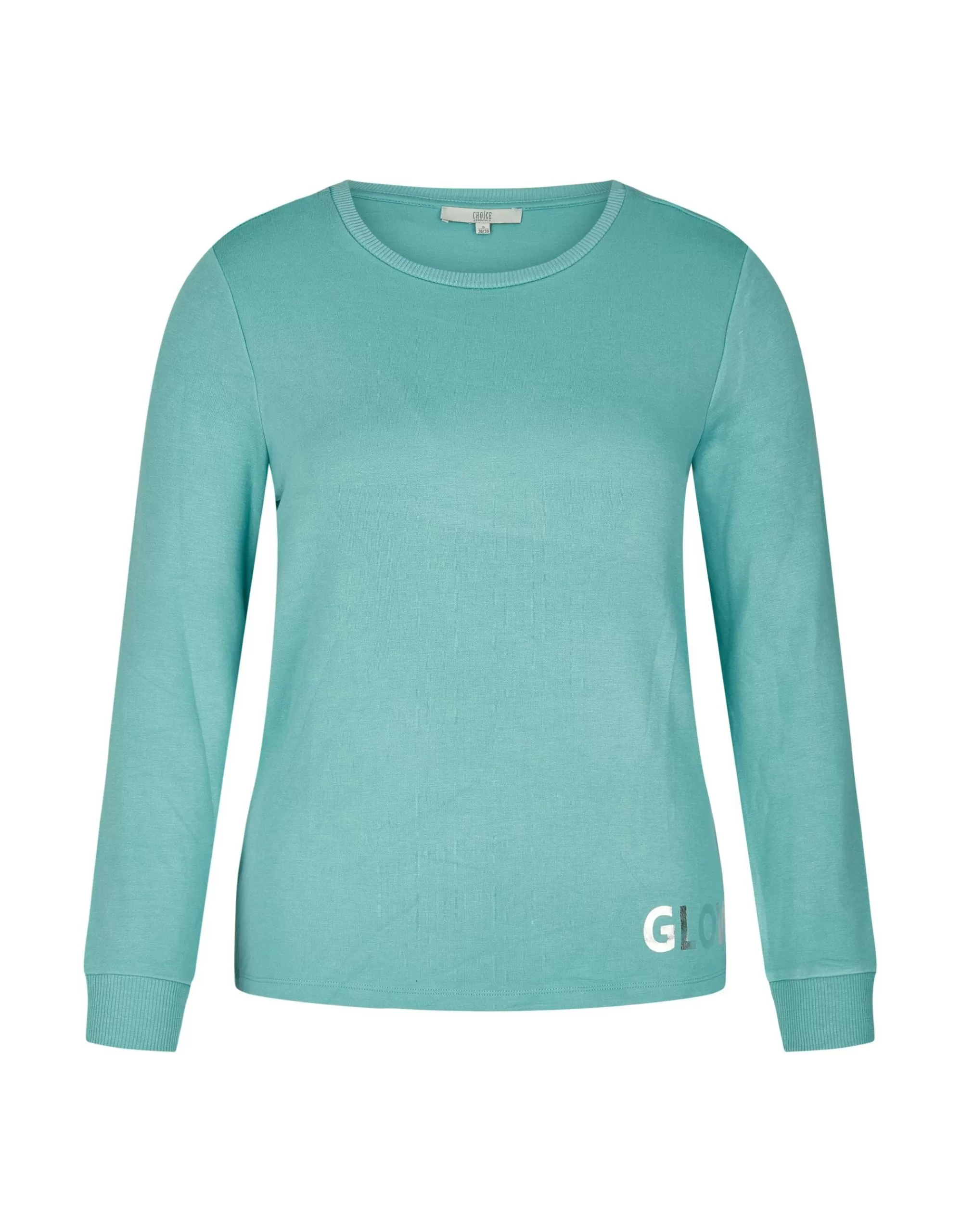 Choice Essentials Sweatshirt Mit Hohem Rundhals Türkis Cheap