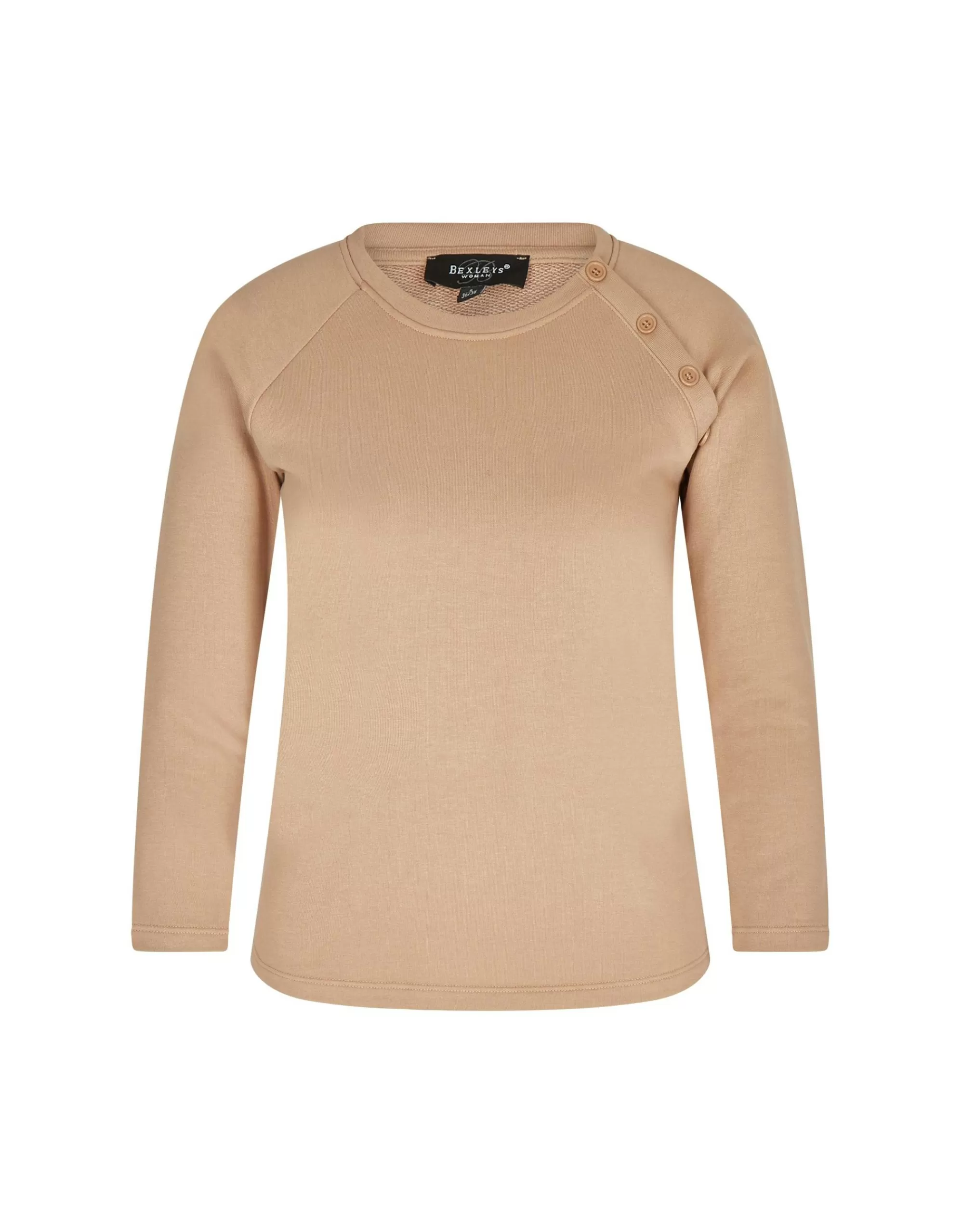 Bexleys woman Sweatshirt Mit Knopfleiste Braun Store