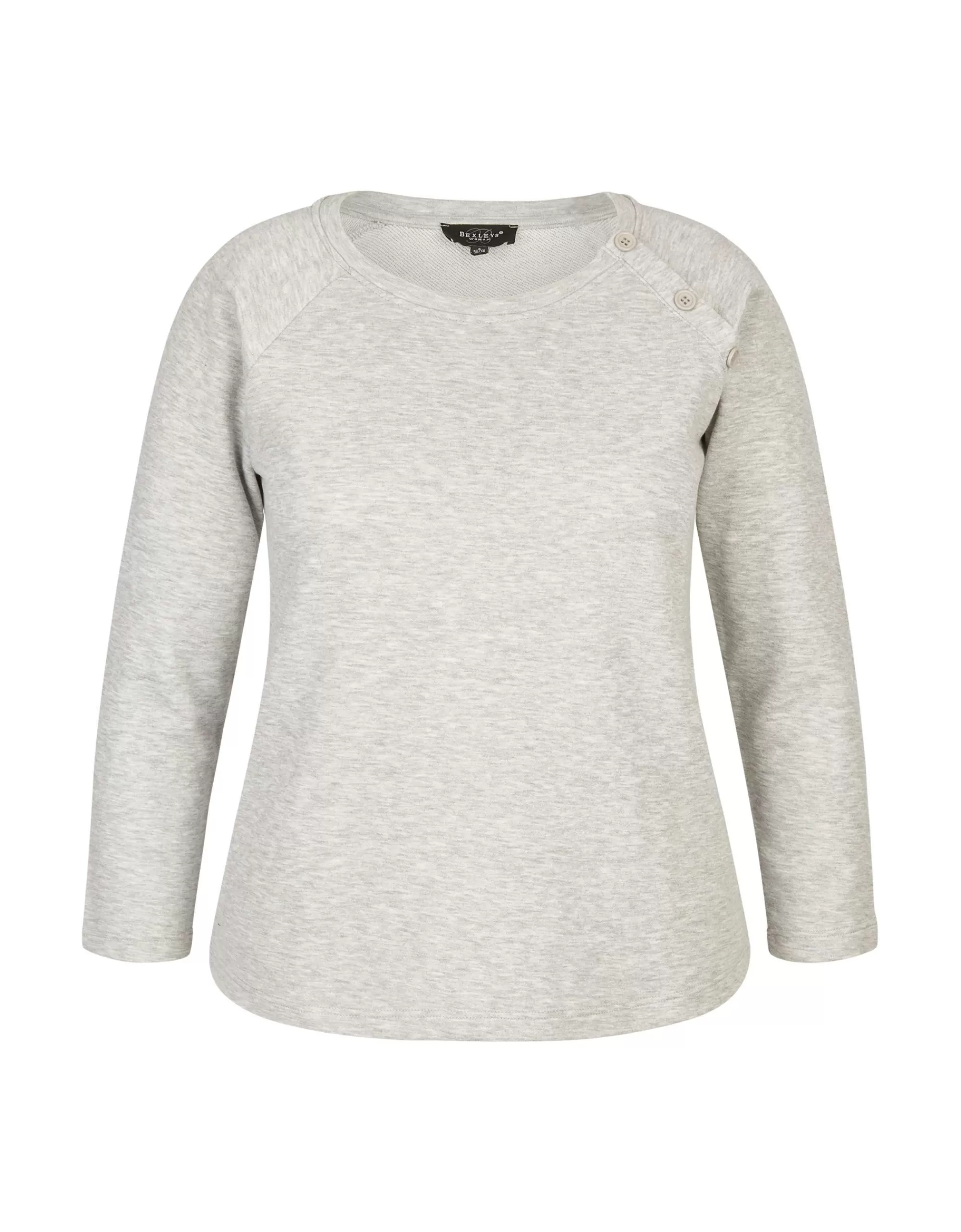 Bexleys woman Sweatshirt Mit Knopfleiste Graumeliert Flash Sale