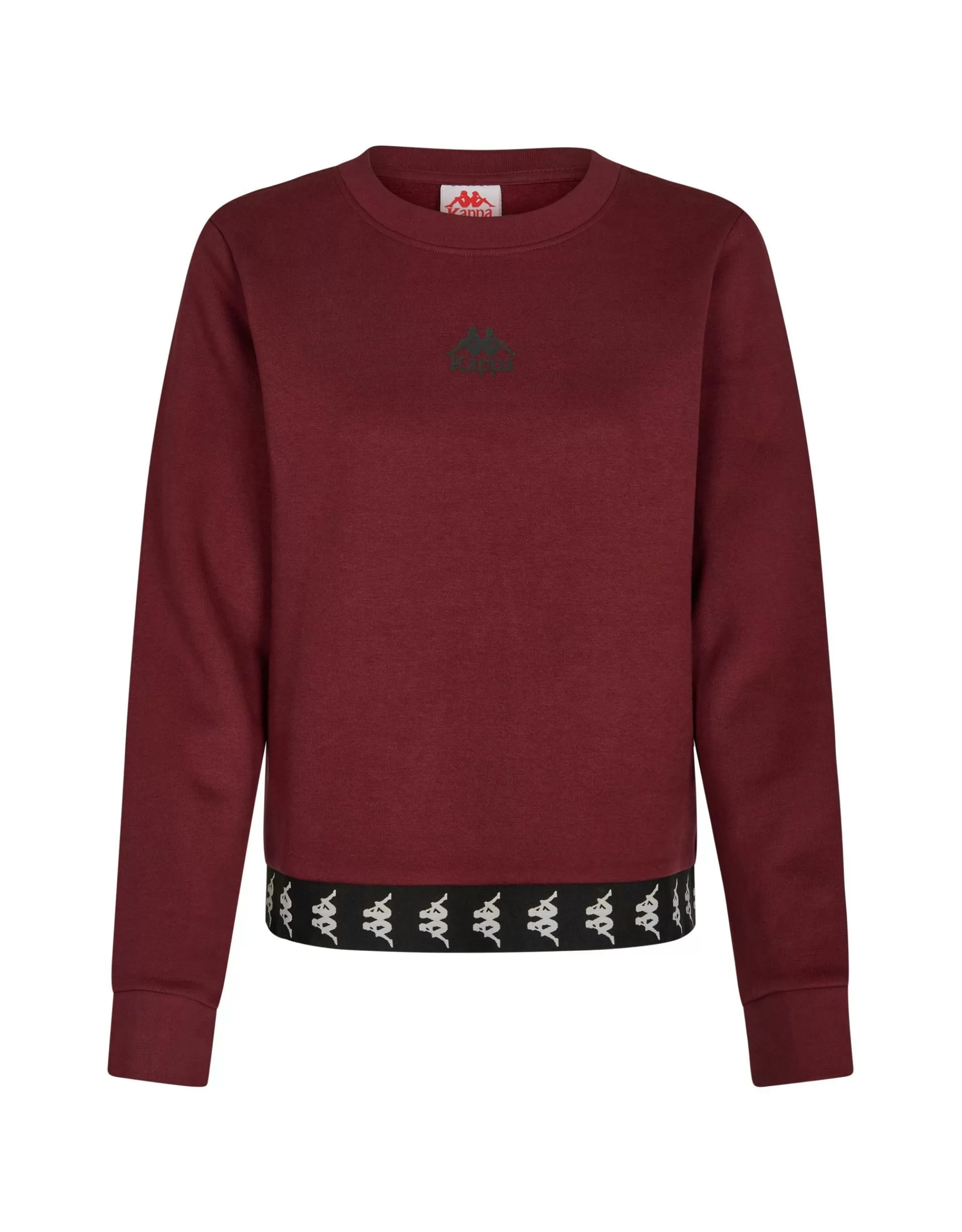 Kappa Sweatshirt Mit Rundhals Dunkelrot Cheap