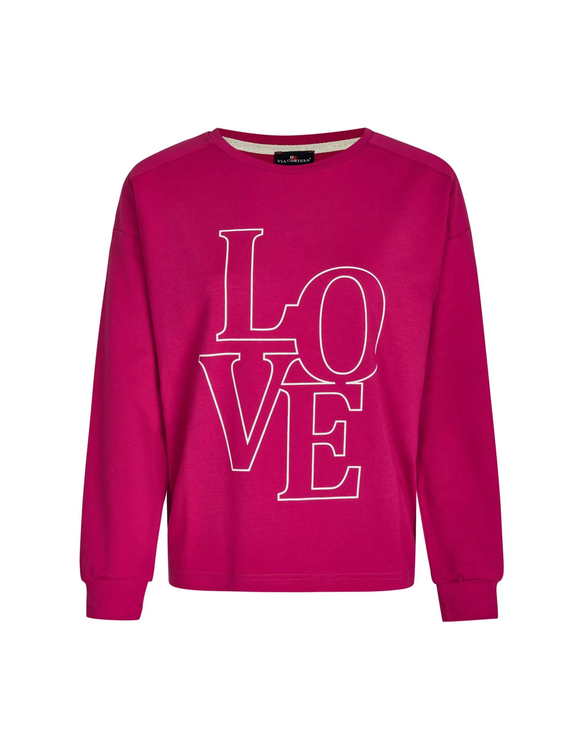 Via Cortesa Sweatshirt Mit Schriftzug Pink Online