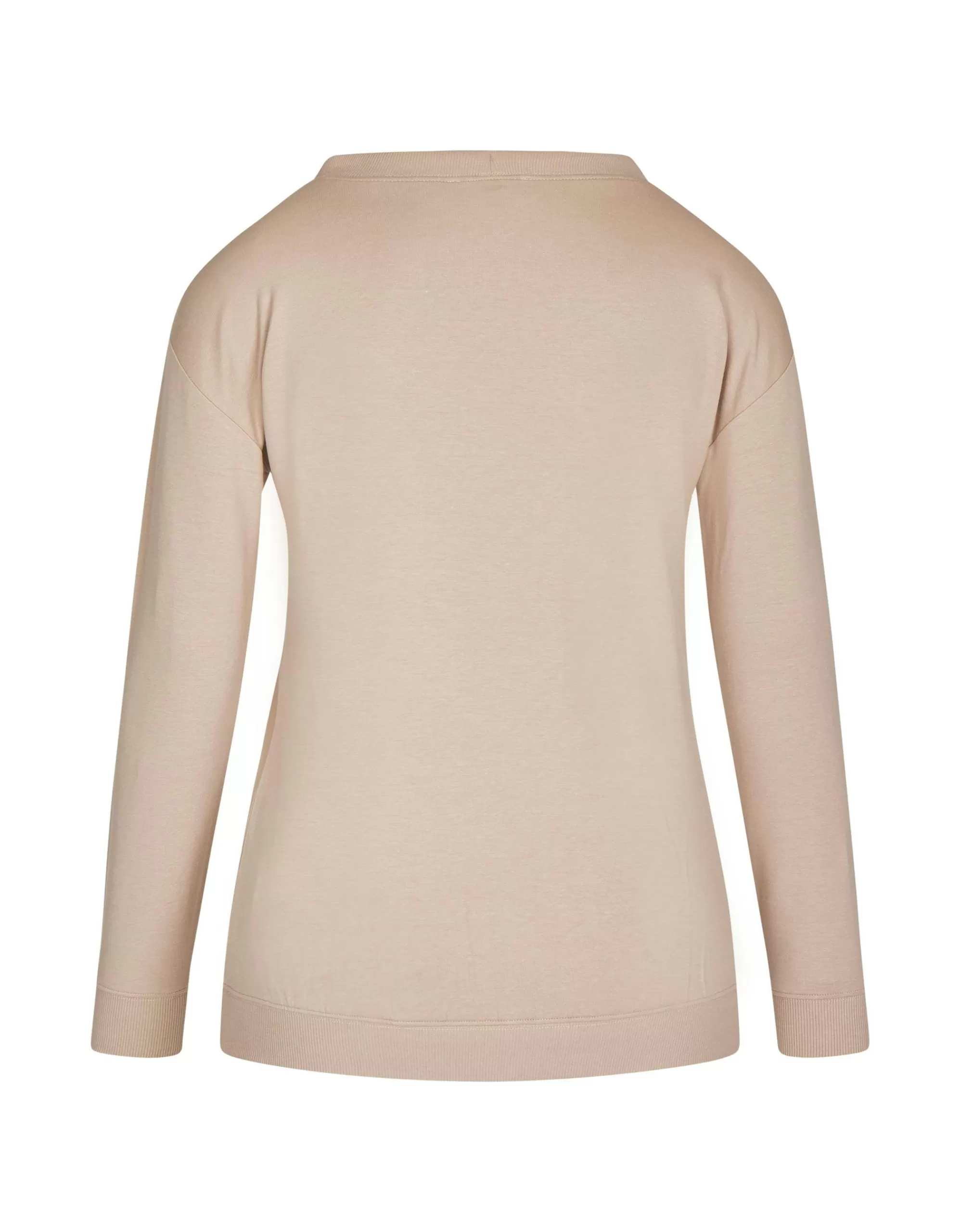 Bexleys woman Sweatshirt Mit Ziersteinchen Beige Best Sale