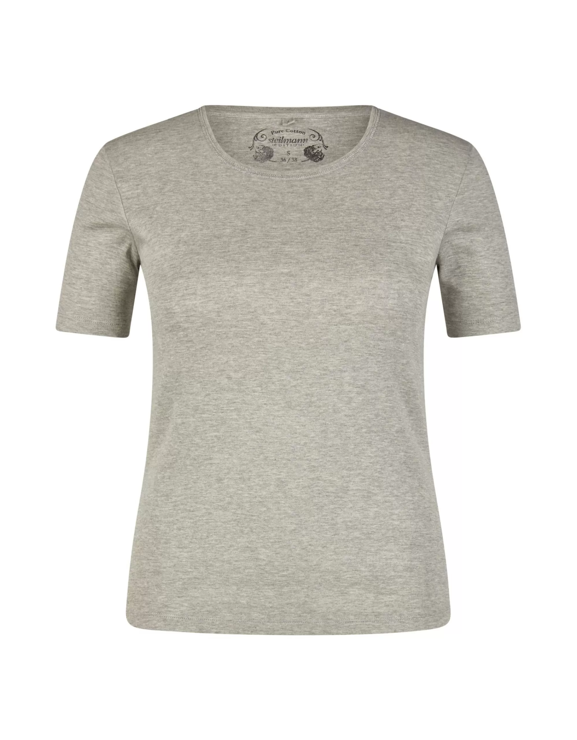 Steilmann Edition T-Shirt In Unifarbe Grau Hot