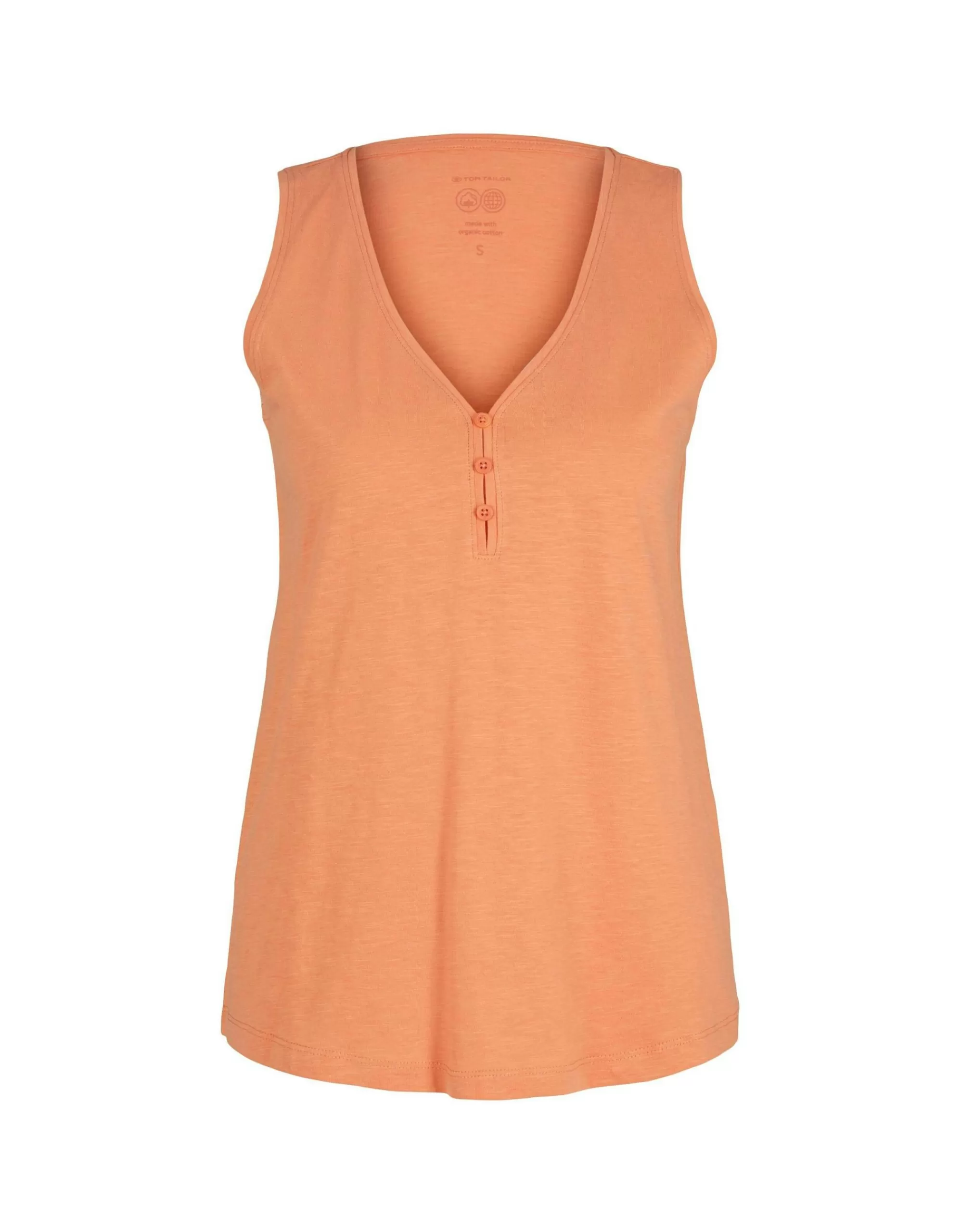 TOM TAILOR T-Shirt Mit Deko Knopfleiste Coral Online