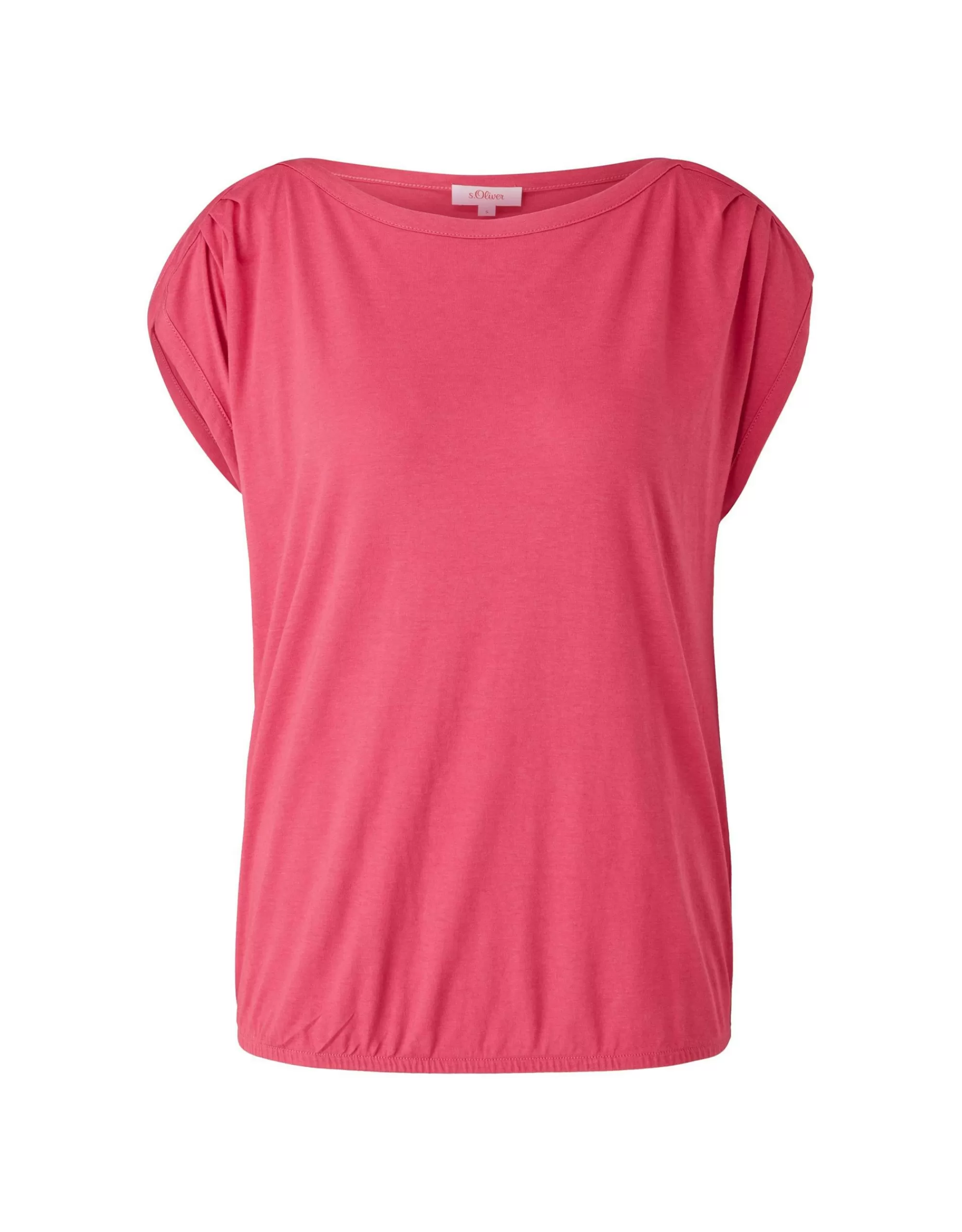 s.Oliver T-Shirt Mit Faltendetail Pink Clearance