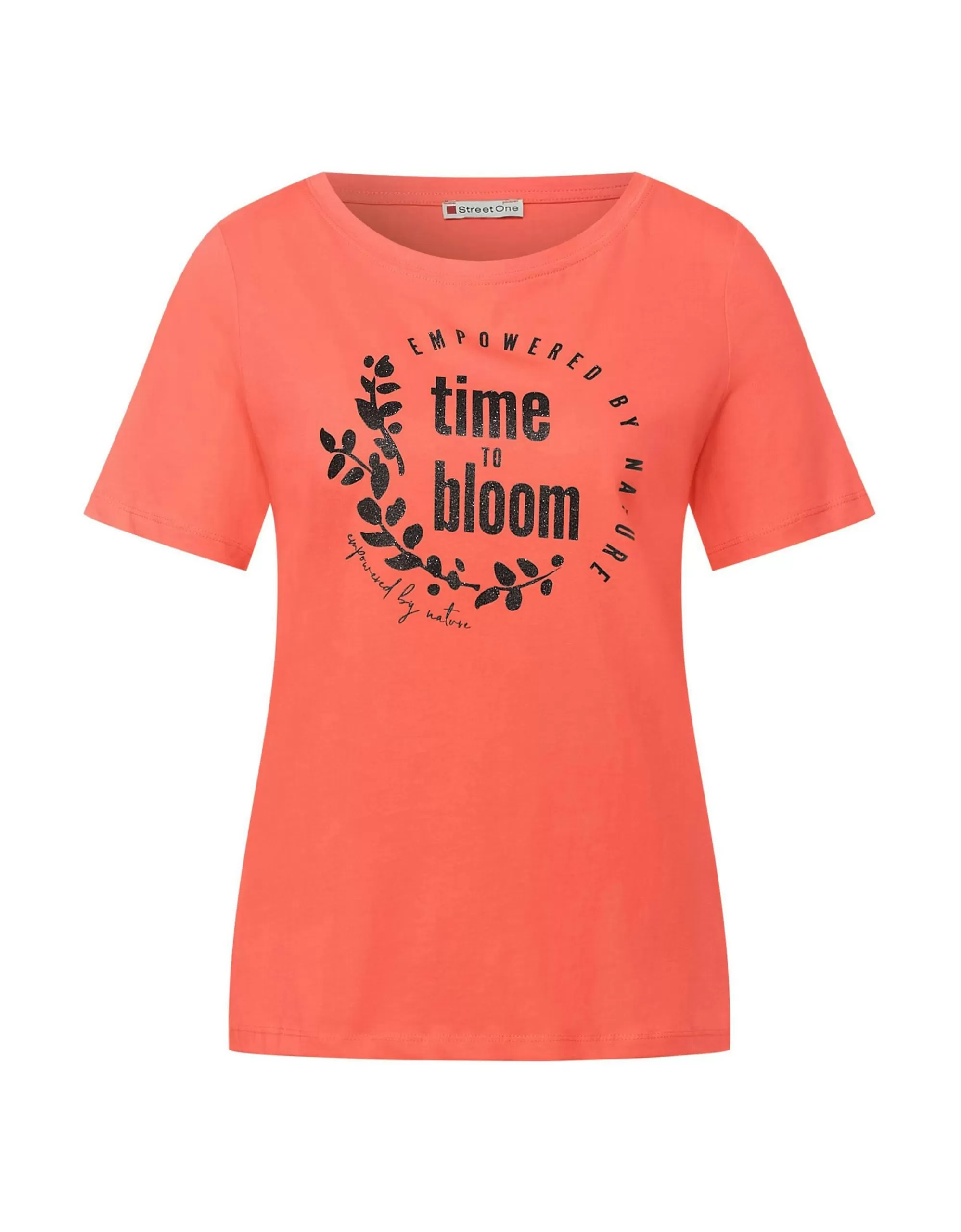 Street One T-Shirt Mit Front Print Orange Hot