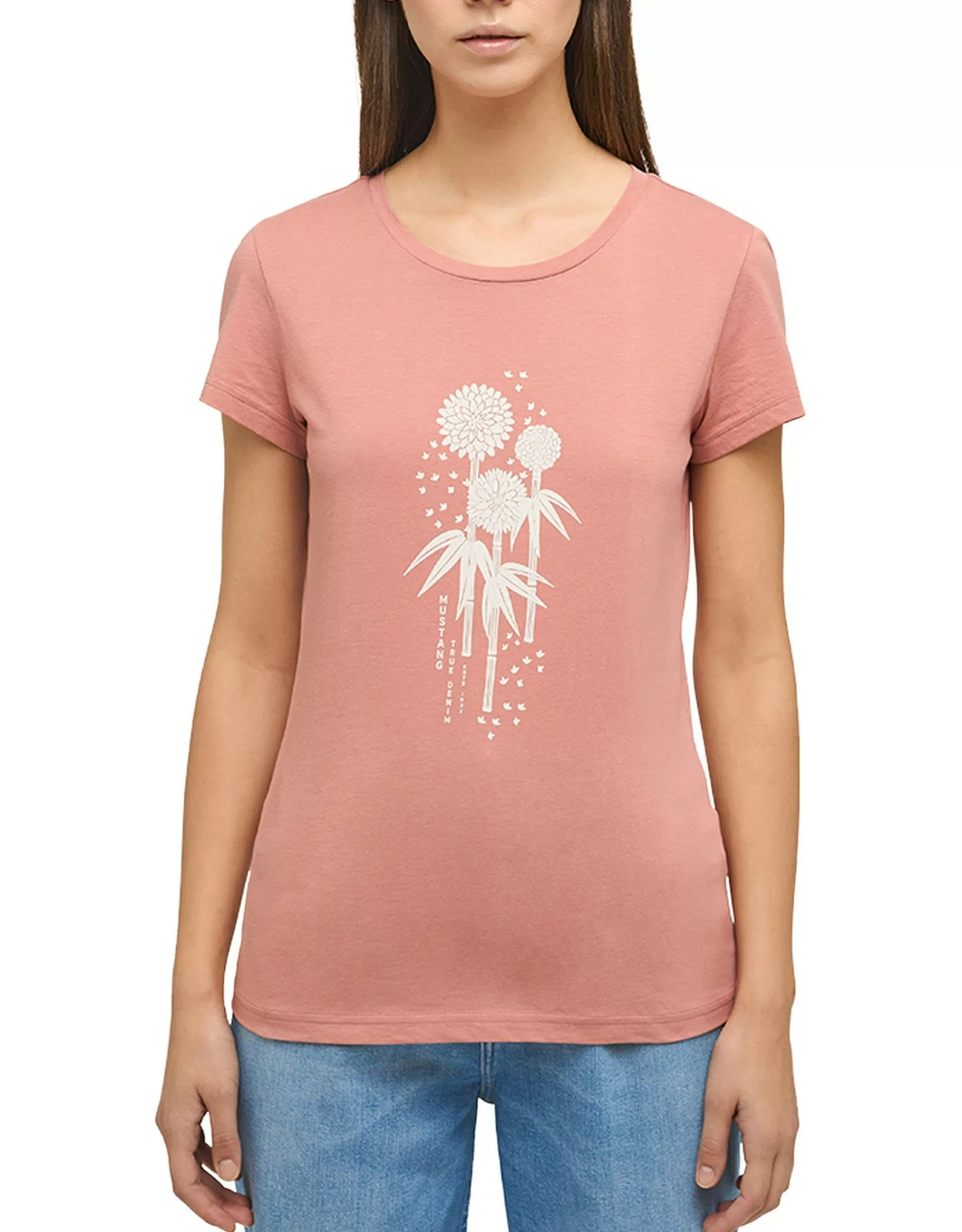 MUSTANG T-Shirt Mit Frontprint Rosa Online