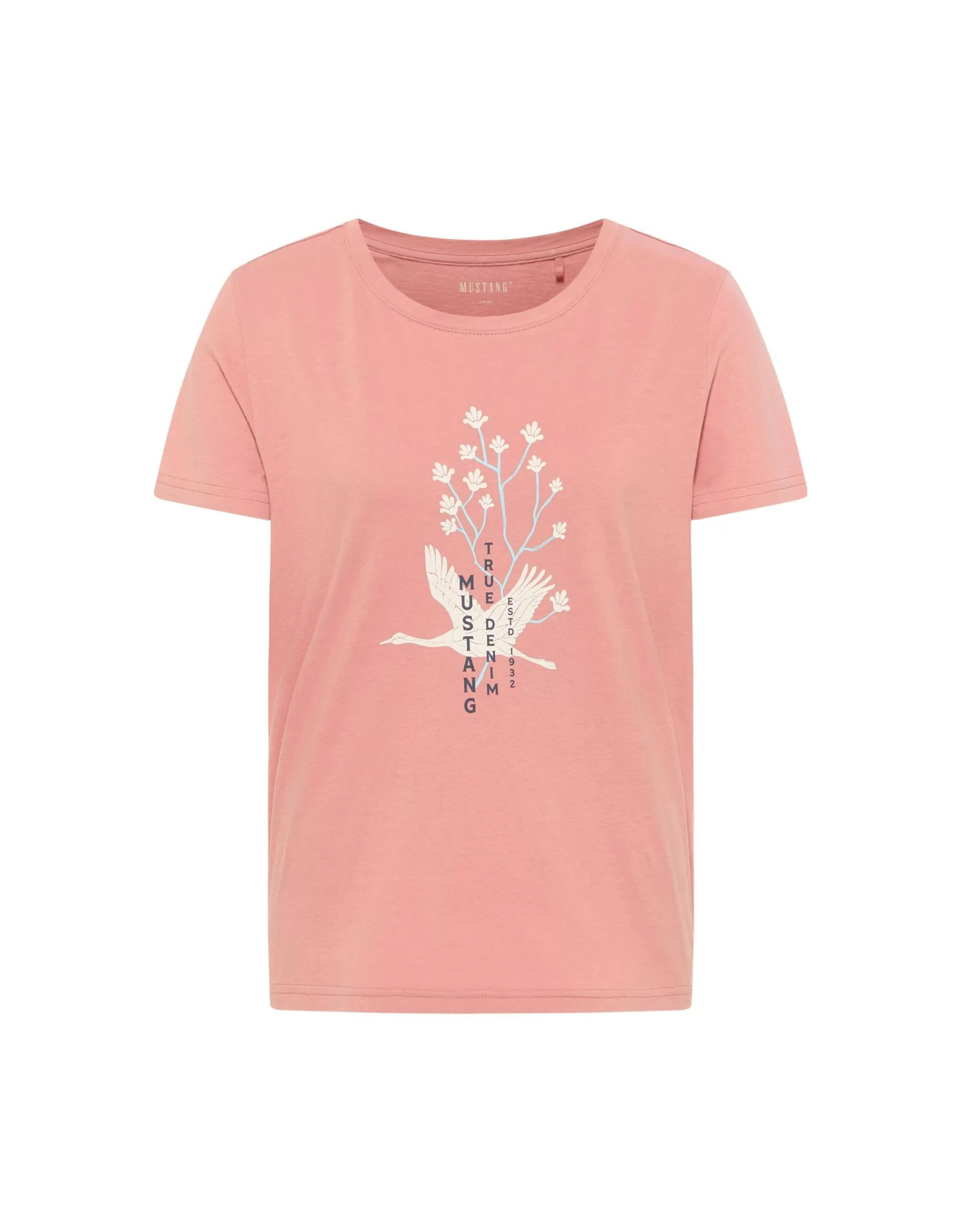 MUSTANG T-Shirt Mit Frontprint Rosa Outlet