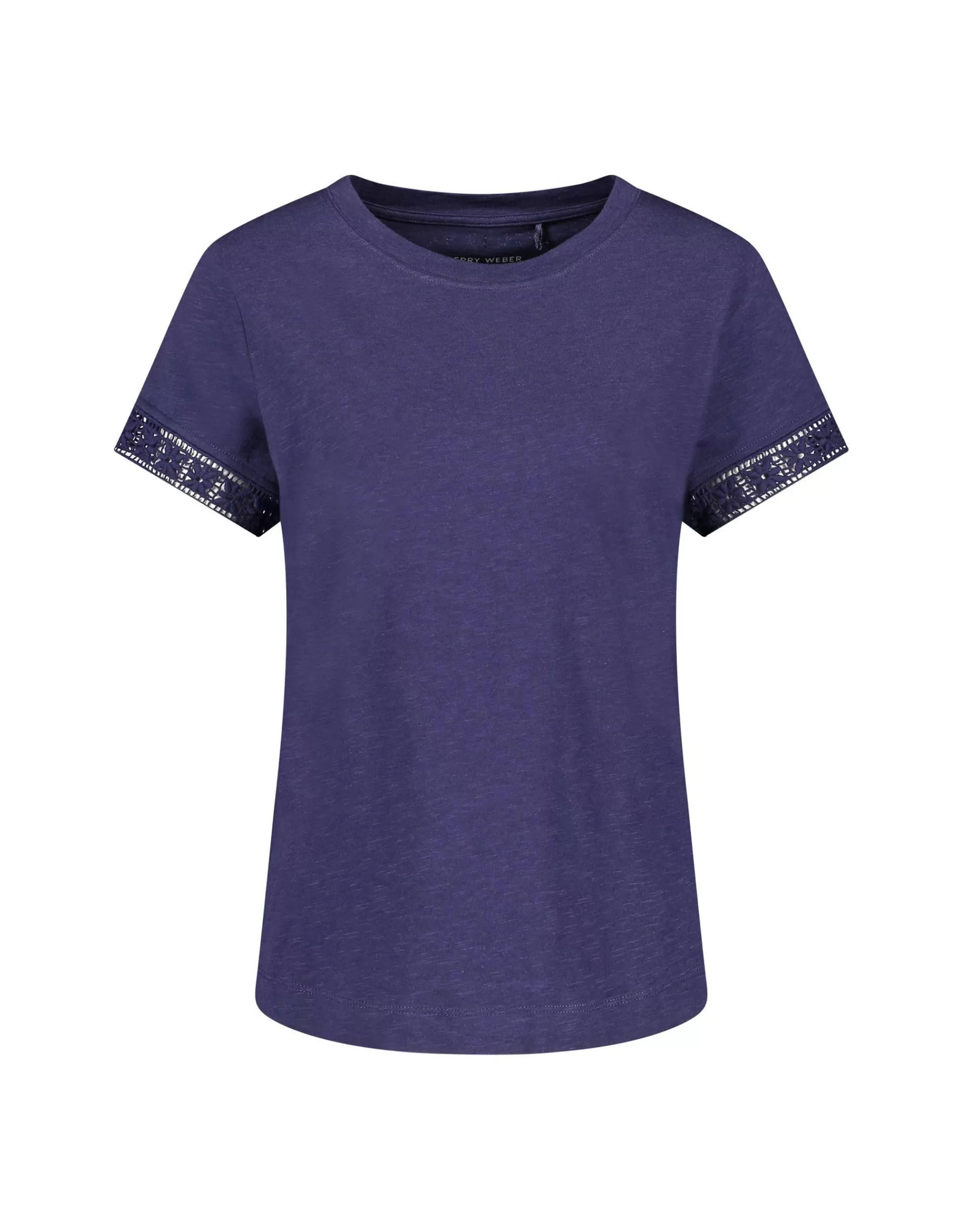 Gerry Weber Edition T-Shirt Mit Lochspitze Mittelblau Fashion