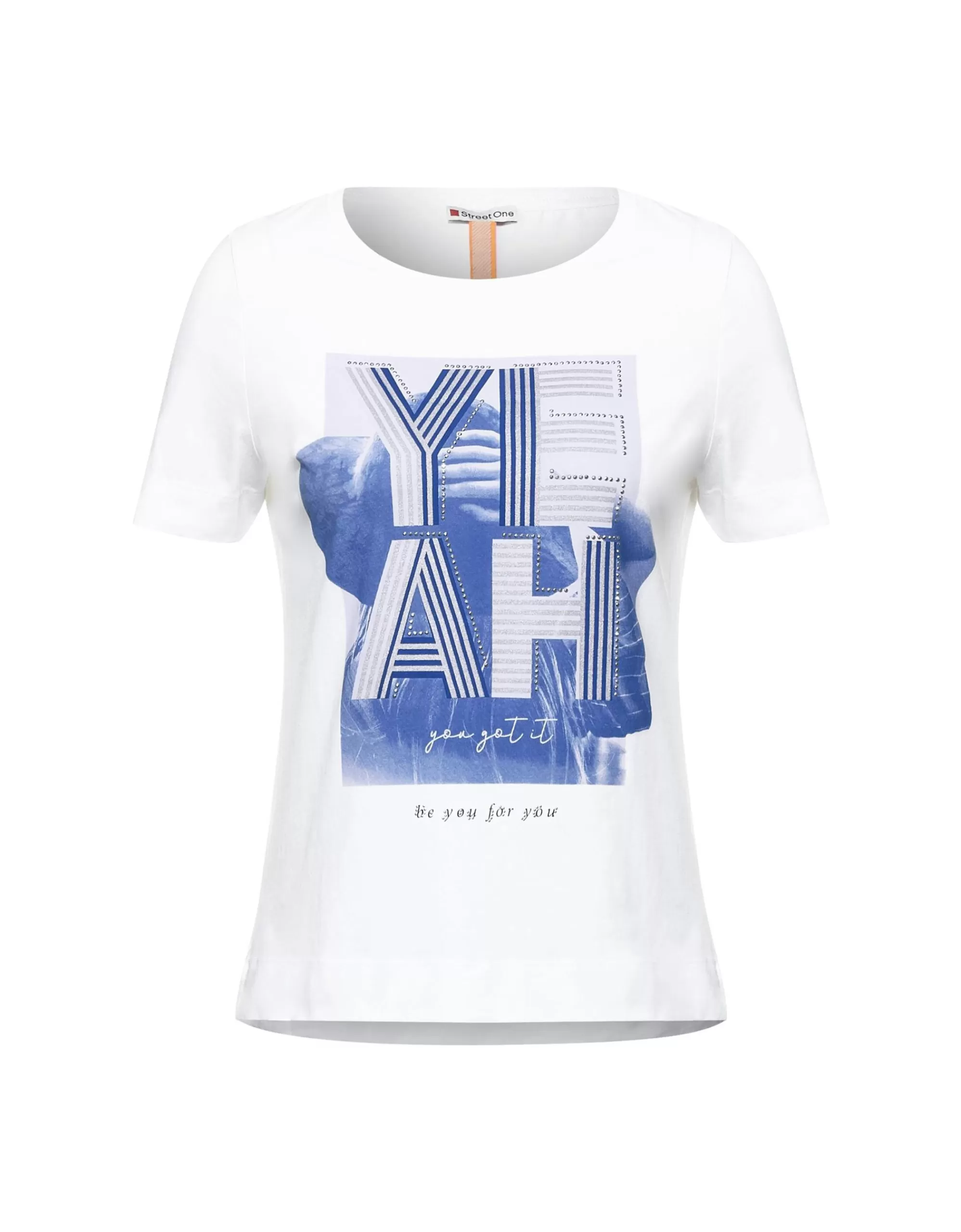 Street One T-Shirt Mit Partprint Weiß Cheap