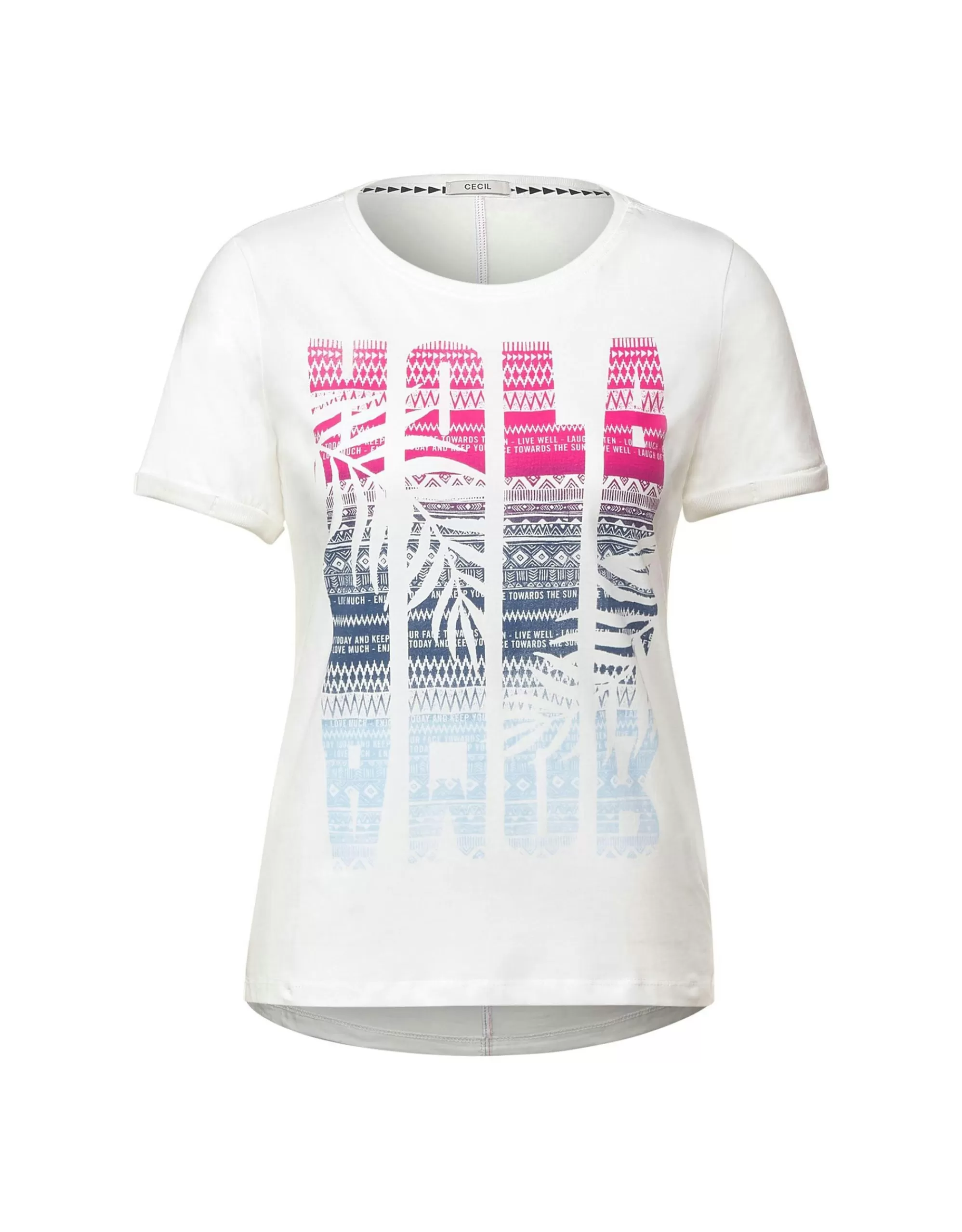 CECIL T-Shirt Mit Print Creme Hot