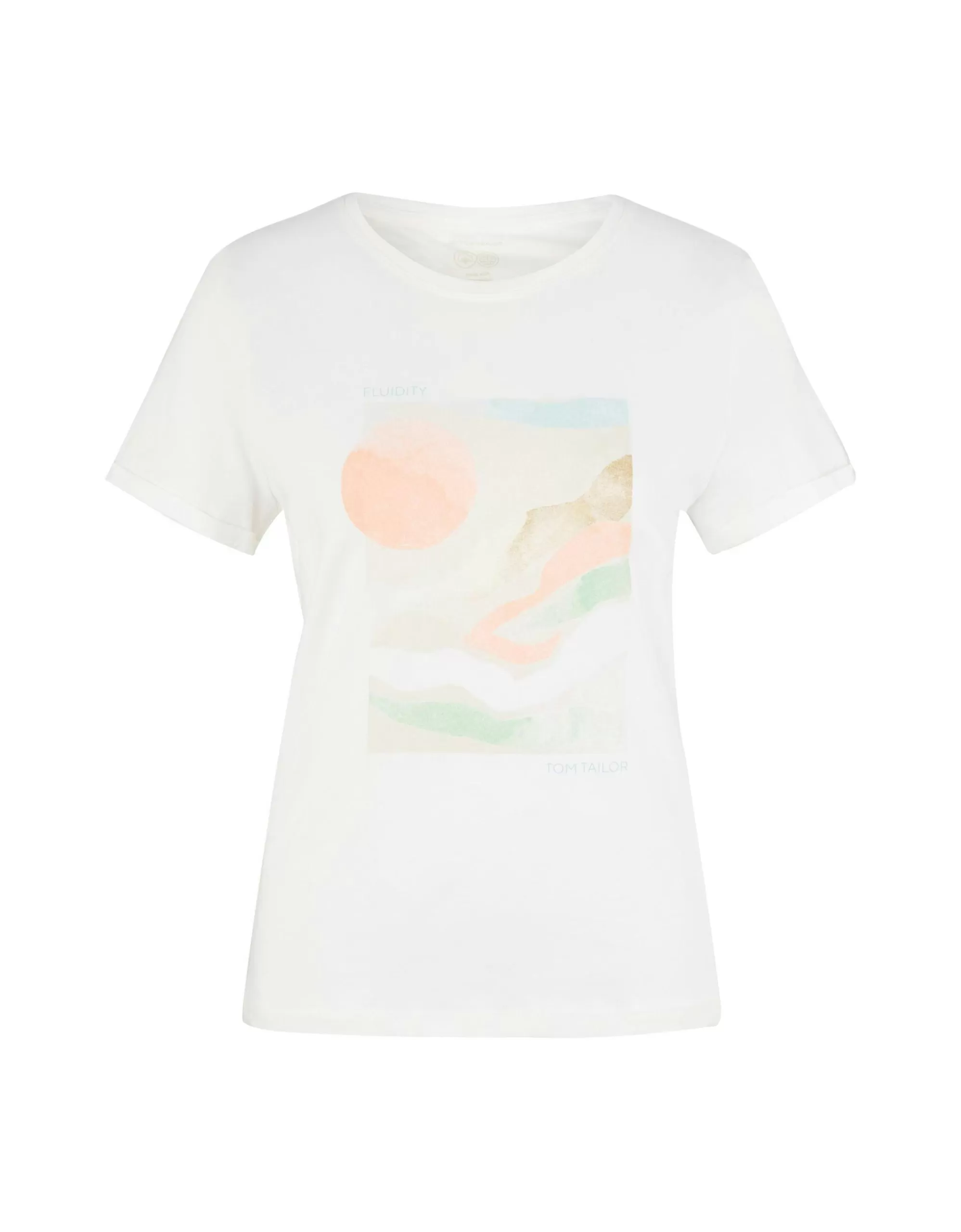 TOM TAILOR T-Shirt Mit Print Weiß Best Sale