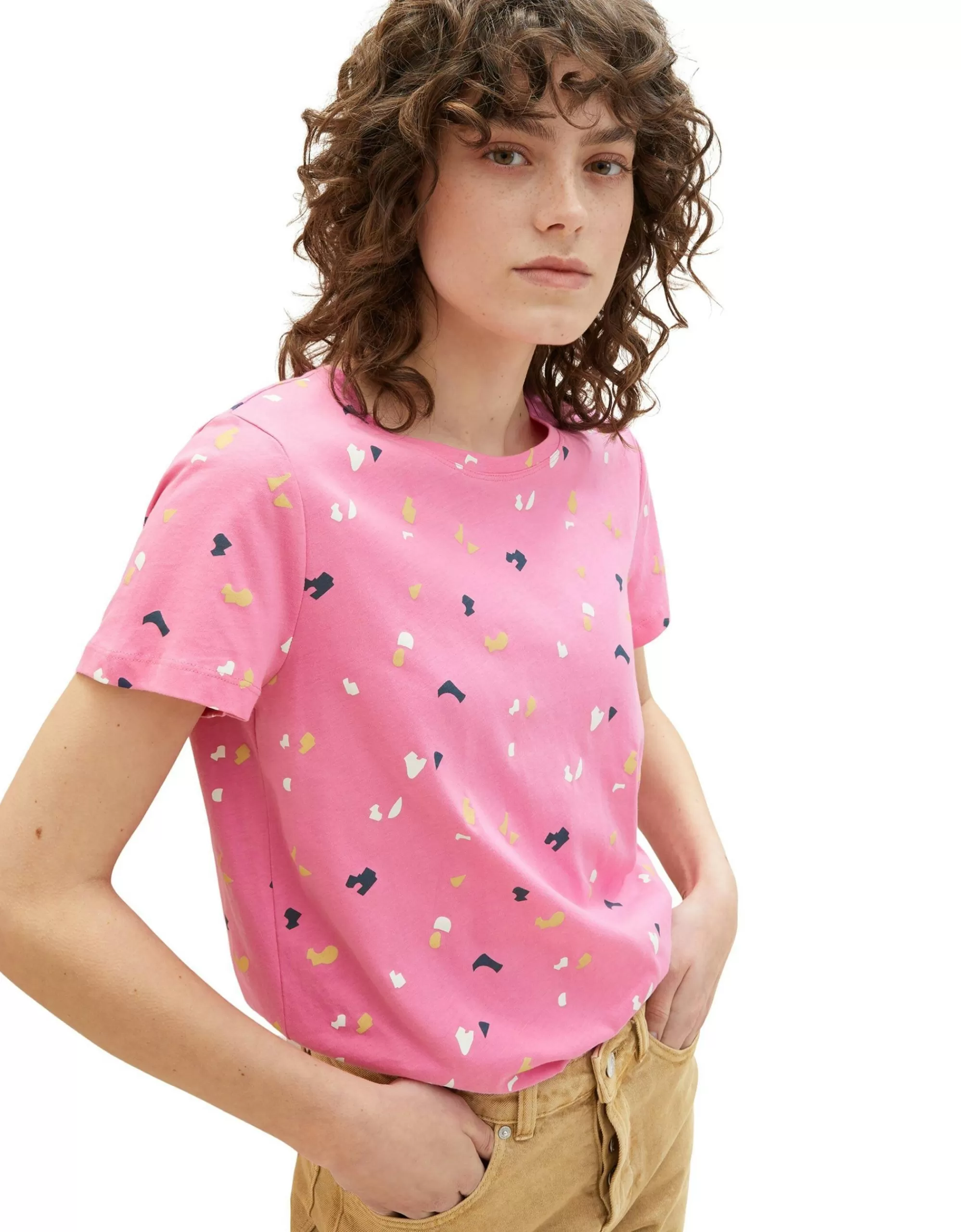 TOM TAILOR T-Shirt Mit Print Pink Sale