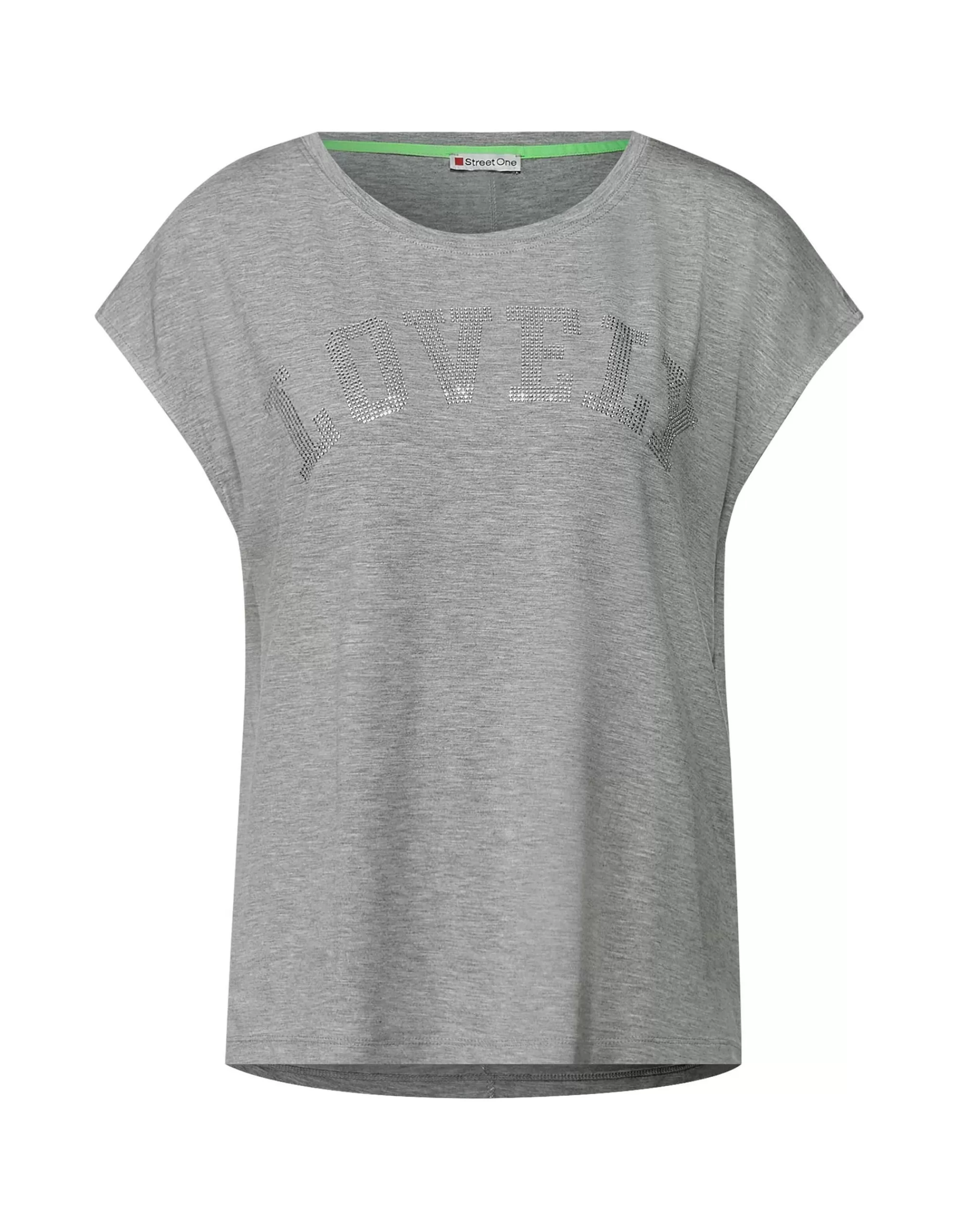 Street One T-Shirt Mit Steinchendetails Grau Cheap