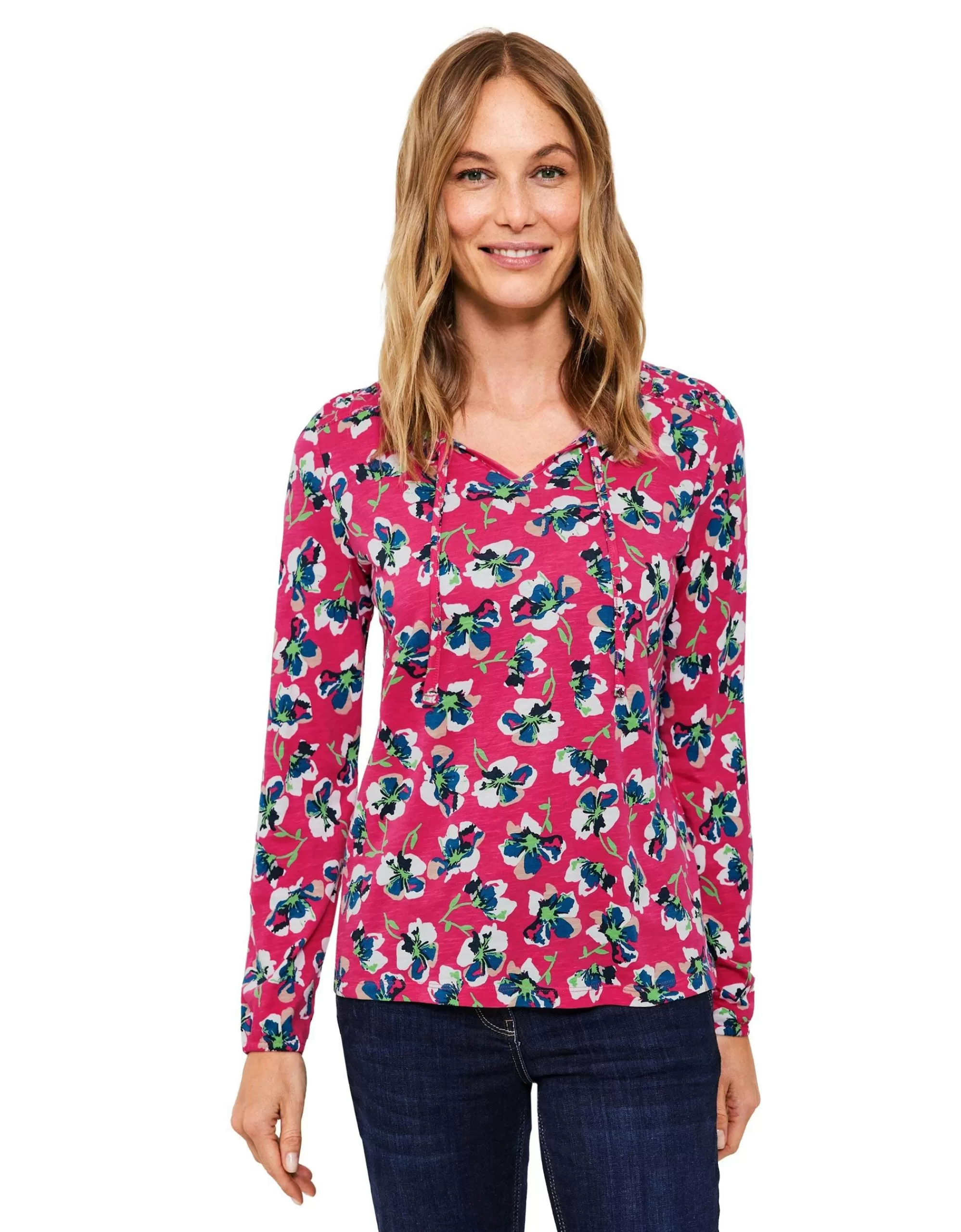 CECIL Tunikashirt Mit Blumenmuster Pink New