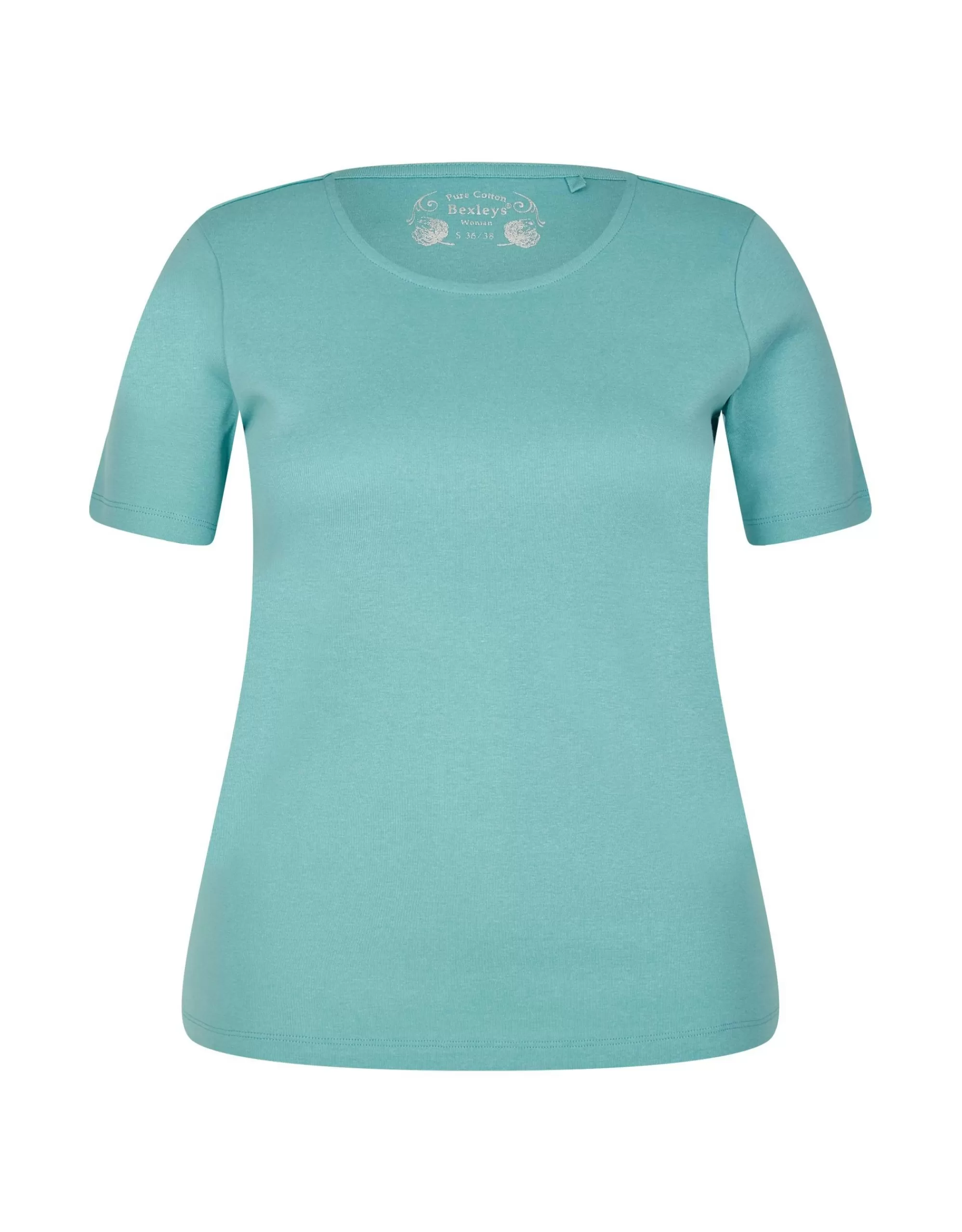 Bexleys woman Unifarbenes T-Shirt Türkis Cheap