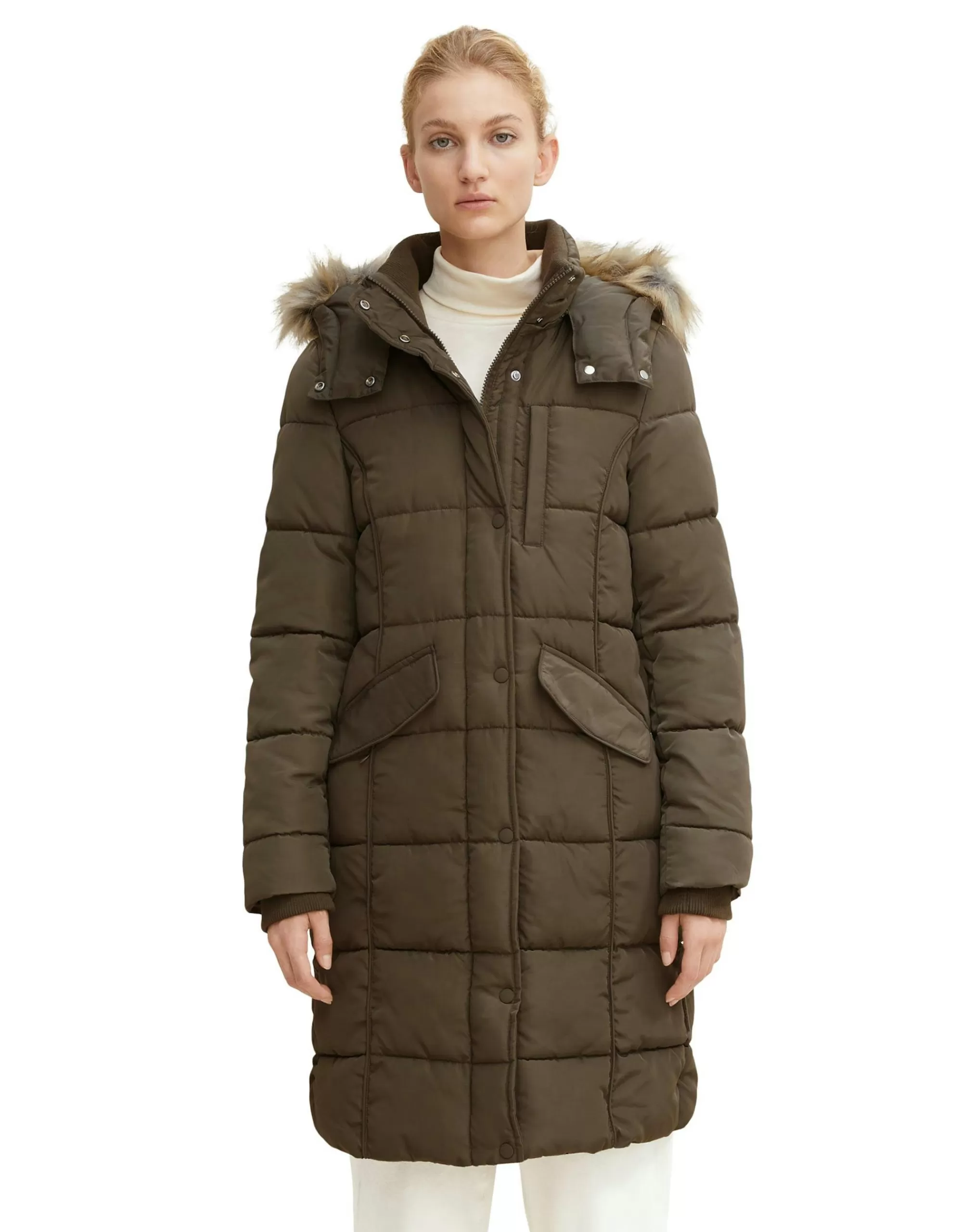 TOM TAILOR Wattierter Parka Khaki Hot